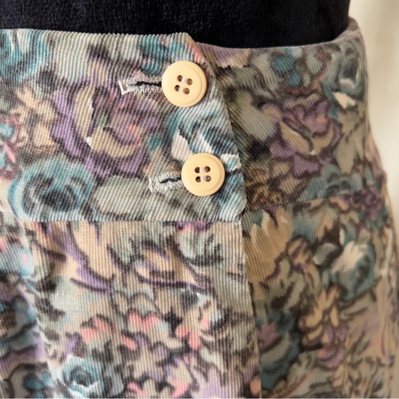Vtg 80s Russ Petites Dusty Floral Skirt - Union Made - Size 12 - Picture 3 of 7